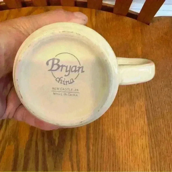 Bryan China, Vintage, Morton Salt Mug, Cup, New Castle, PA, Rain Girl Umbrella - Picture 4 of 6